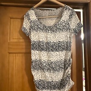Motherhood maternity black and white polka dot design M